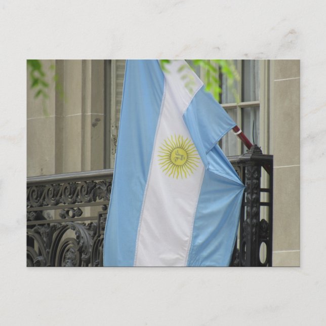 Carte Postale drapeau argentin (Devant)