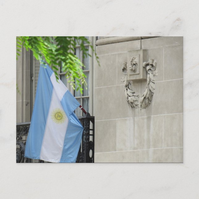 Carte Postale drapeau argentin (Devant)