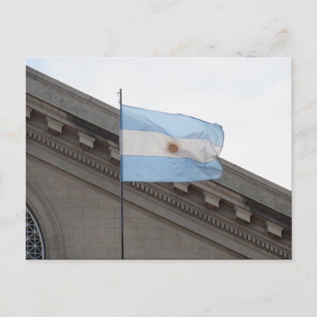 Carte Postale drapeau argentin (Devant)