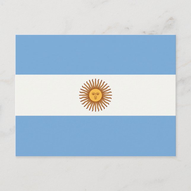 CARTE POSTALE DRAPEAU ARGENTINE (Devant)