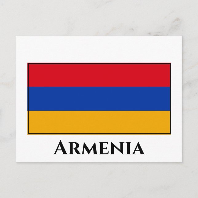 Carte Postale Drapeau arménien (Devant)