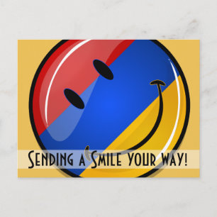 Carte Postale Drapeau arménien souriant