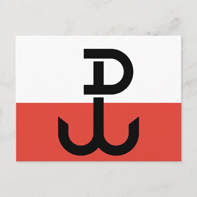 Carte Postale Drapeau Armia Krajowa (Devant)