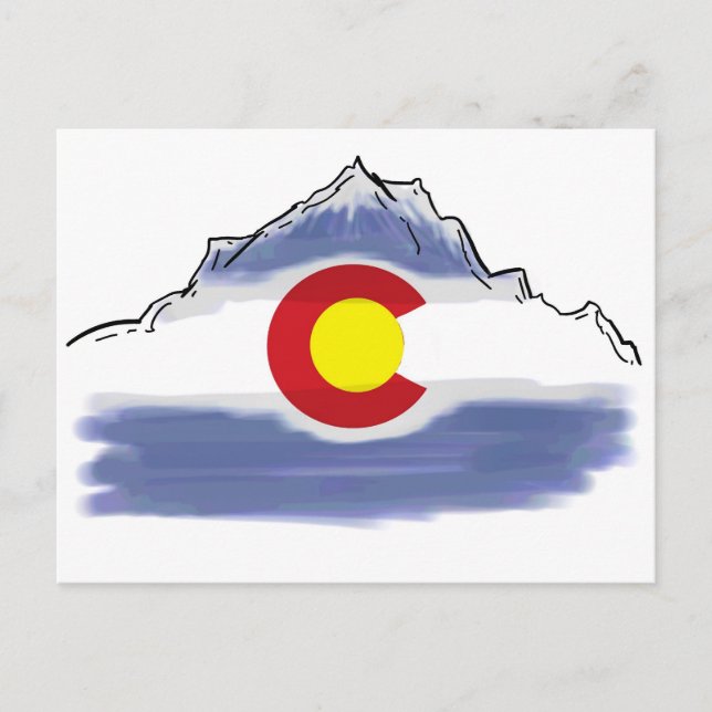 Carte Postale Drapeau artistique du Colorado (Devant)