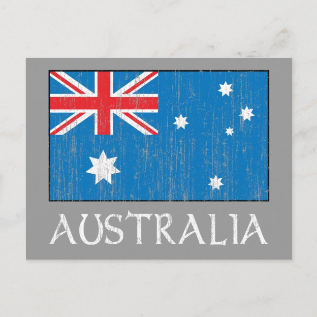 Carte Postale Drapeau Australie (Devant)