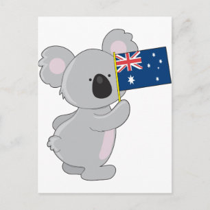 Carte Postale Drapeau australien de Koala