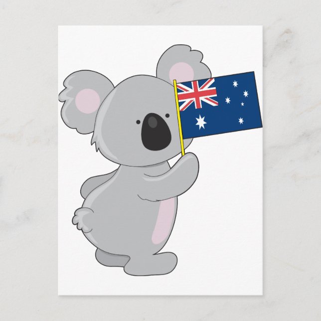 Carte Postale Drapeau australien de Koala (Devant)