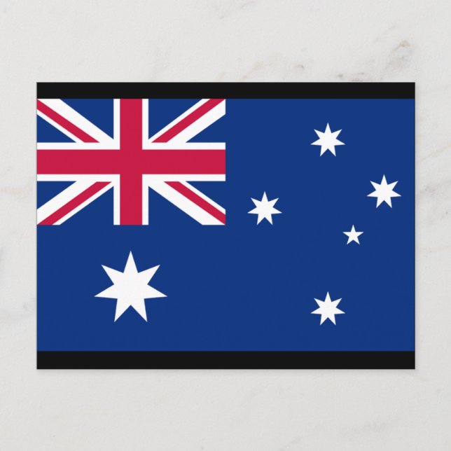 Carte Postale Drapeau australien et signification (Devant)