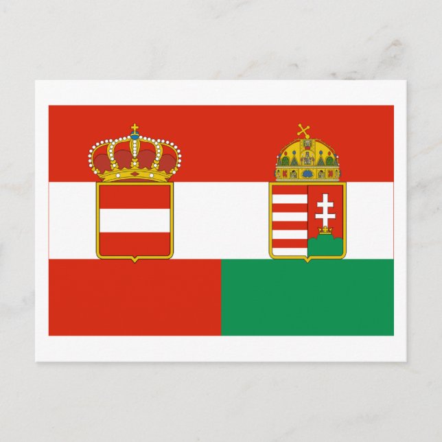 Carte Postale Drapeau Autriche-Hongrie (1869-1918) (Devant)