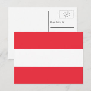 Carte Postale Drapeau autrichien, Drapeau autrichien