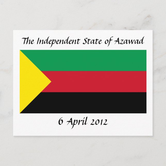 Carte Postale Drapeau Azawad (Devant)