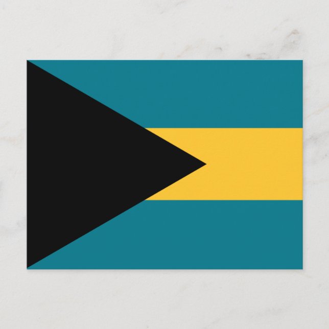 Carte Postale Drapeau bahaméen, Drapeau des Bahamas (Devant)