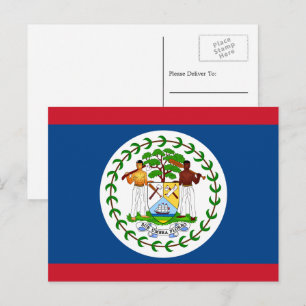 Carte Postale Drapeau bélizien, Drapeau du Belize