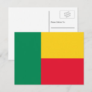 Carte Postale Drapeau béninois, Drapeau du Bénin
