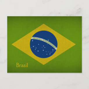 Carte Postale Drapeau Brasil