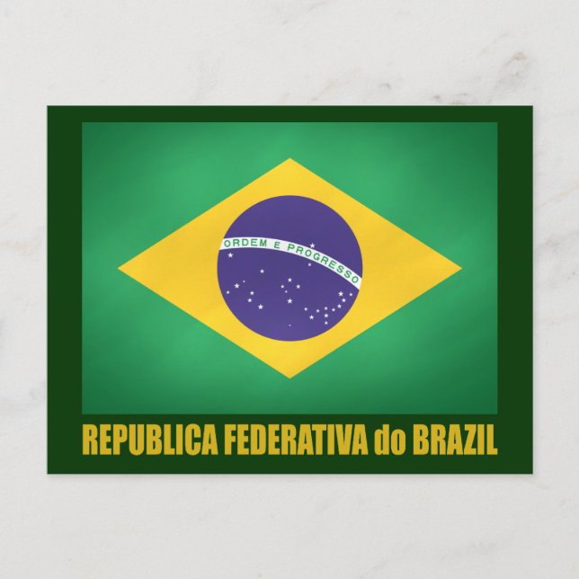 Carte Postale Drapeau brésilien (Devant)