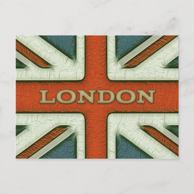Carte Postale Drapeau britannique de Londres (Devant)