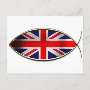 Carte Postale Drapeau britannique Ichthus