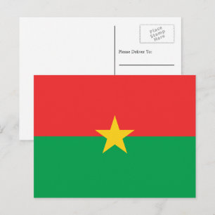 Carte Postale Drapeau burkinabé, Drapeau du Burkina Faso