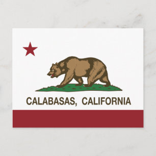 Carte Postale Drapeau californien Calabasas