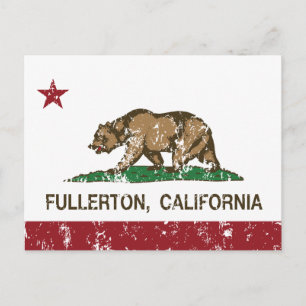 Carte Postale Drapeau californien Fullerton