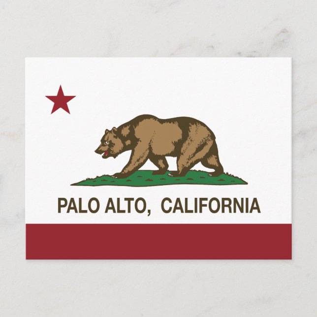 Carte Postale Drapeau californien Palo Alto (Devant)