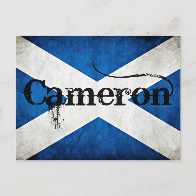 Carte Postale drapeau cameron grunge (Devant)