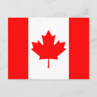Carte postale Drapeau Canada