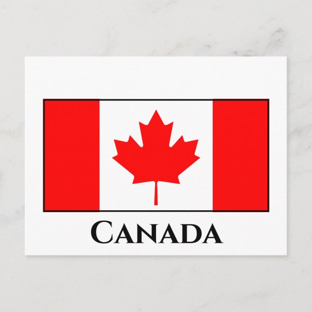 Carte Postale Drapeau canadien (Devant)