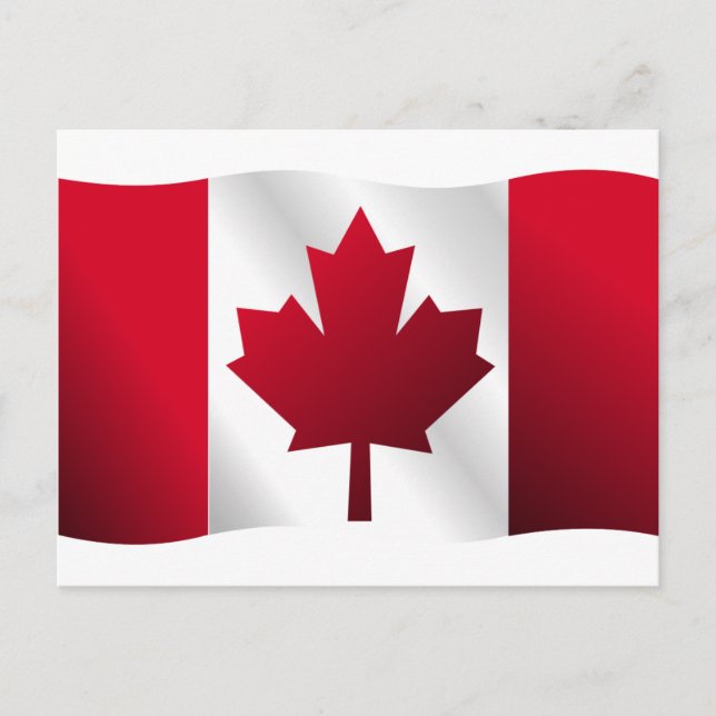 Carte Postale Drapeau canadien (Devant)
