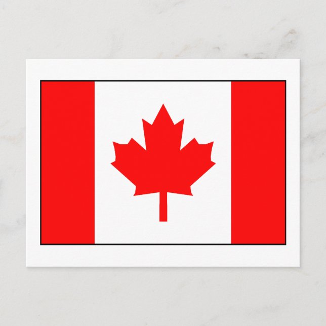 Carte Postale Drapeau canadien (Devant)