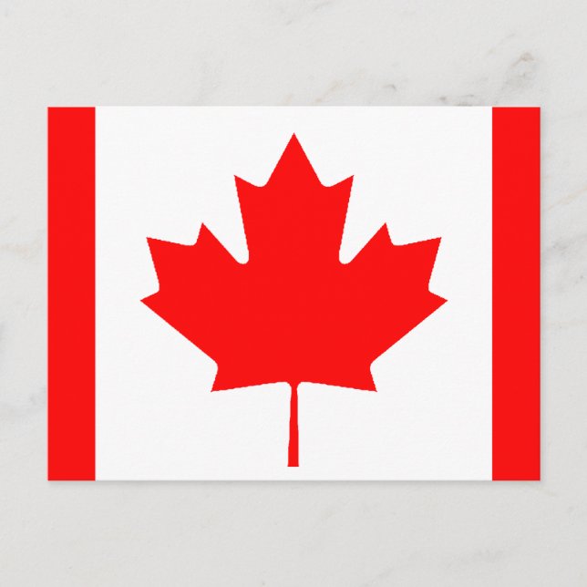 Carte Postale Drapeau canadien (Devant)
