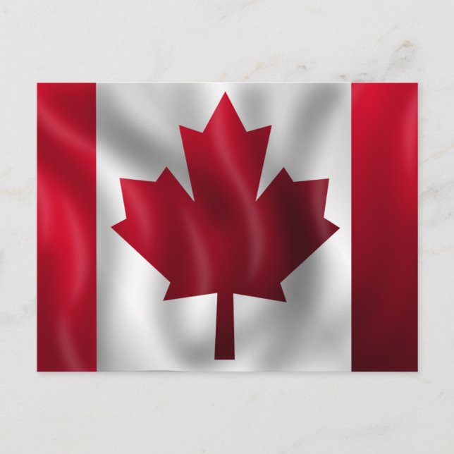 Carte Postale Drapeau canadien (Devant)