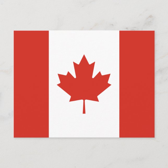 Carte Postale Drapeau canadien (Feuille d'érable) (Canada) (Devant)