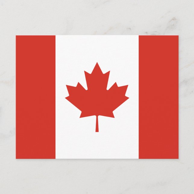 Carte Postale Drapeau canadien patriotique (Devant)