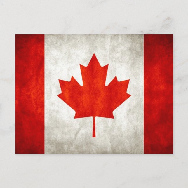 Carte postale drapeau canadien vintage (Devant)