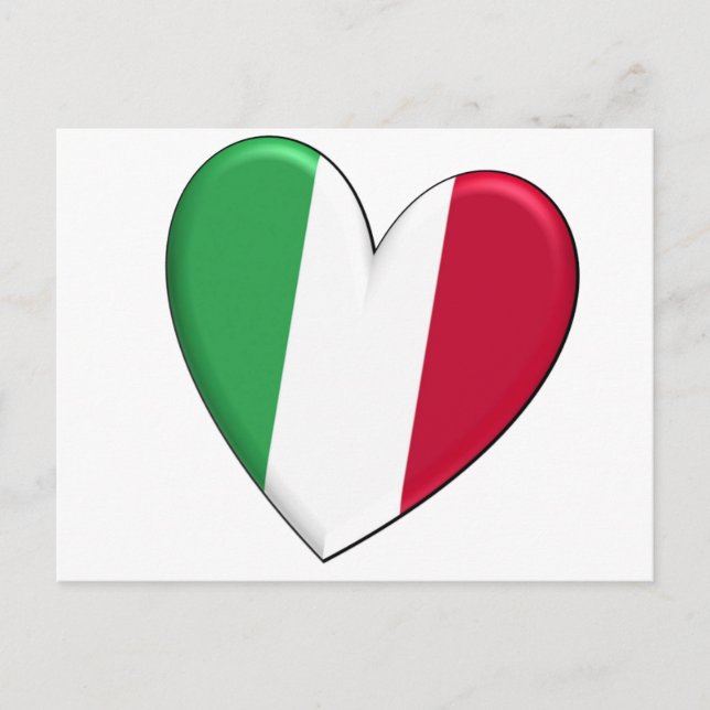 Carte Postale Drapeau cardiaque en Italie (Devant)