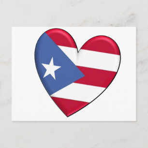 Carte Postale Drapeau cardiaque Porto Rico