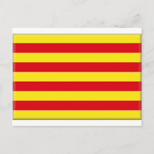 Carte Postale Drapeau Catalogne (Espagne)