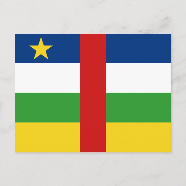 Carte postale Drapeau Centrafrique (Devant)