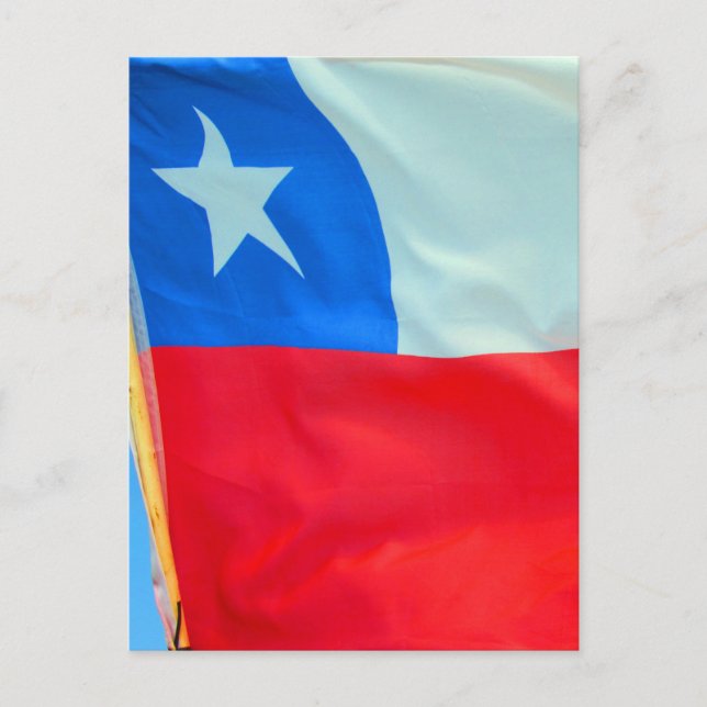 Carte Postale drapeau chilien (Devant)