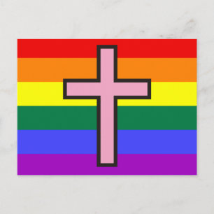 Carte Postale Drapeau chrétien gai