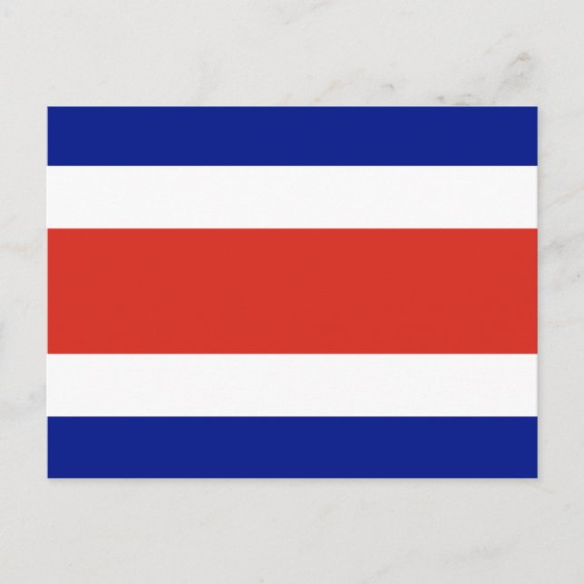 Carte Postale Drapeau civil du Costa Rica (Devant)