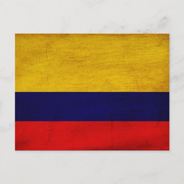 Carte Postale Drapeau Colombie (Devant)