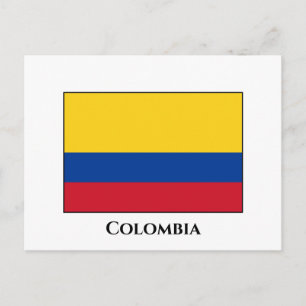 Carte Postale Drapeau Colombie (Colombien)