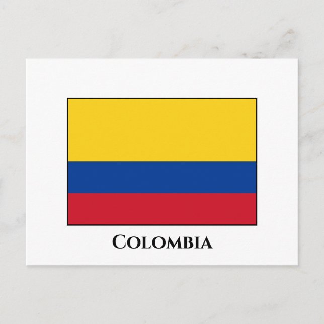 Carte Postale Drapeau Colombie (Colombien) (Devant)