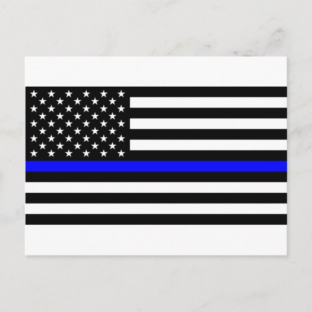 Carte Postale Drapeau commémoratif des policiers de la Ligne Ble (Devant)