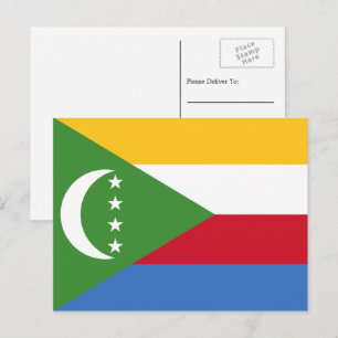 Carte Postale Drapeau comorien, Drapeau des Comores
