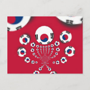 Carte Postale Drapeau Corée du Sud Kaleidoscope