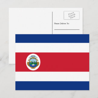 Carte Postale Drapeau costaricain, Drapeau du Costa Rica
